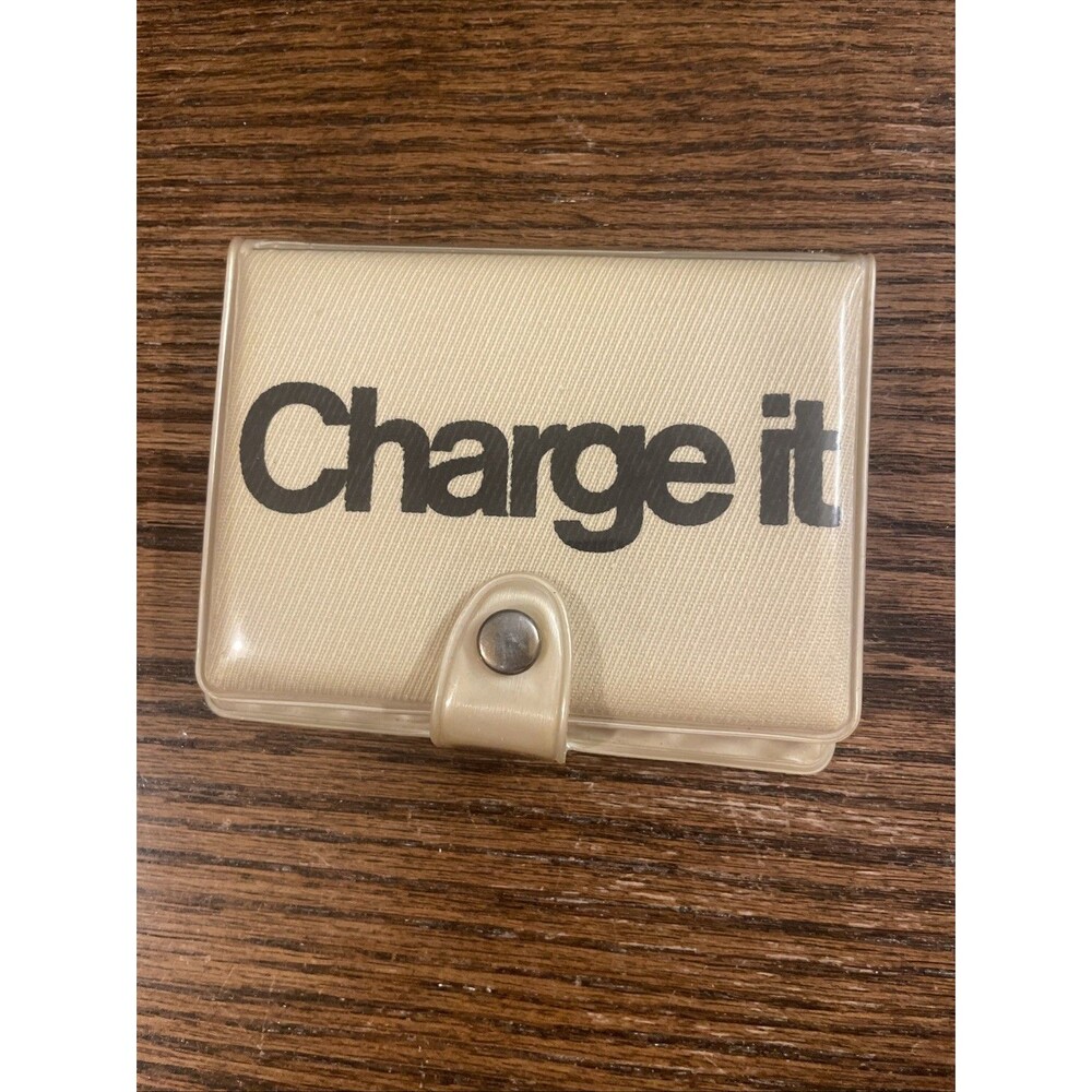Vintage “Charge It” credit card holder wallet 70s Clutch